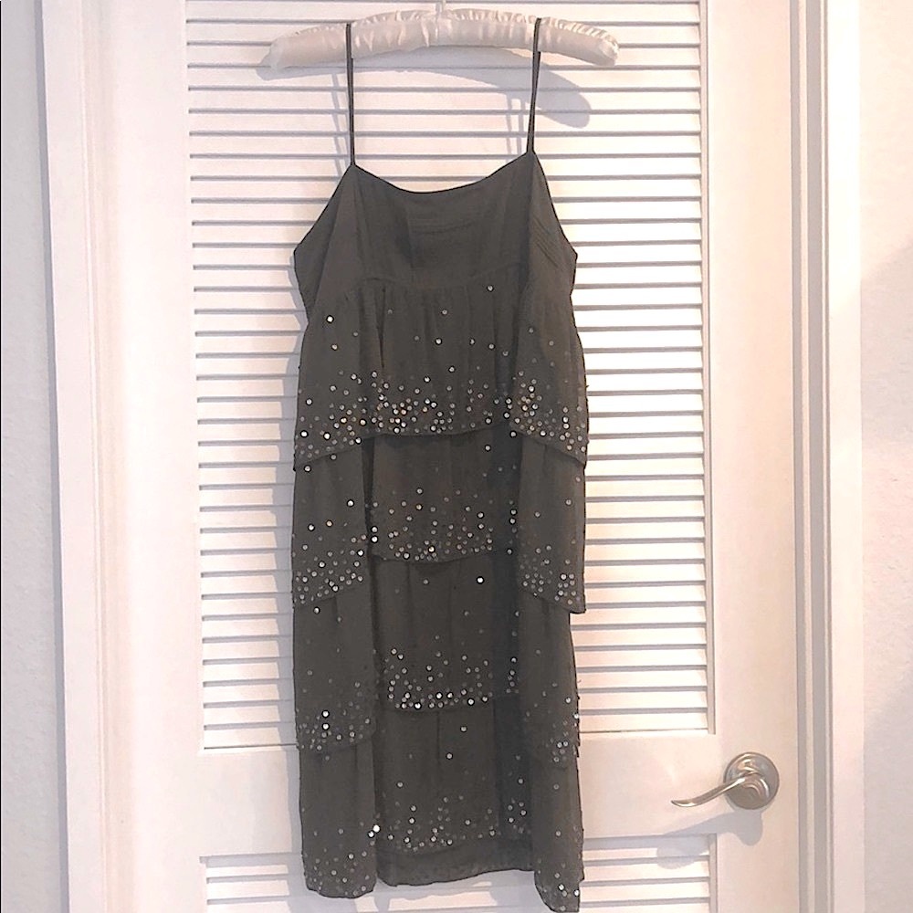 Massimo Dutti silk sequin dress